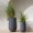 Leaf Fiber Clay Pots Set of 2 Tall Grey