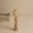 Crescent Wood Table Deco Beige 8X8X25 cm