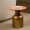 Welton Side Table with Pink Top/Gold
