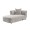 Elissa Left Chaise Lounge With 1 Pillow Beige