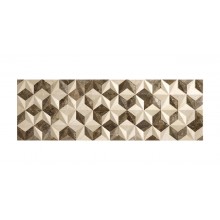 Doria Decor Glossy Ceramic Wall Tiles Brown 25X75 cm
