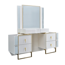 Drake Dresser with Mirror Beige Glossy