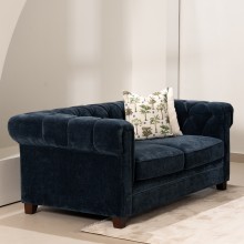 Blue Ivy 2 Seater Sofa Dark Blue