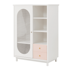 Khloe Kids Chest Of Drawers Pink/White