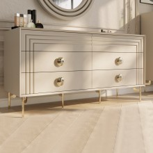 Ophelia Make-Up Table with Mirror Beige