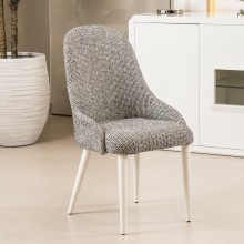 Bianca Dining Chair Black/White - White Legs