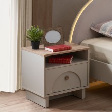Rena Jr. Kids Nightstand Beige/Oak
