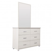 Kendra Dresser with Mirror Light Oak/Cement