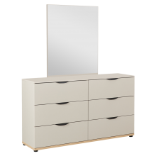 Diona Dresser with Mirror Champagne/Natural
