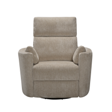 Alexia 1-Seater Rocking Swivel Electric Recliner Brown