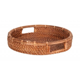 Rattan Tray Antique Brown