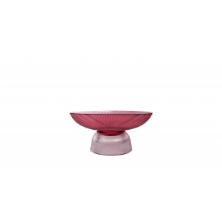 Cone Serving Bowl With Stand Burgandy 25.5C