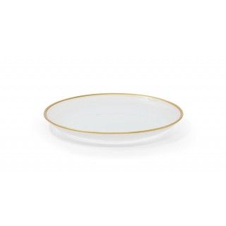 Alabaster Salad Plate With Gold Rim 21 cm