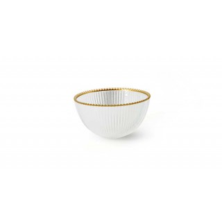 Abby Serving Bowl Clear Ribbed 15.2 cm