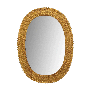 Metal-Brass Wall Mirror 45 Cm
