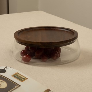 Thea Serving Bowl with Fruit Bowl Brown