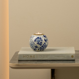Midori Candle Holder Blue 10.5 cm