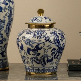 Midori Lidded Jar Blue 19.5 cm