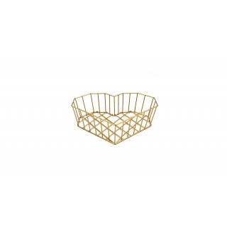 Cocoon Heart Basket Gold 32 cm