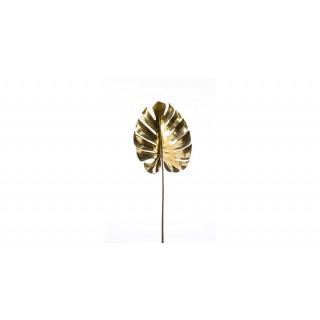 Monstera Leaf Metallic Gold 75 cm