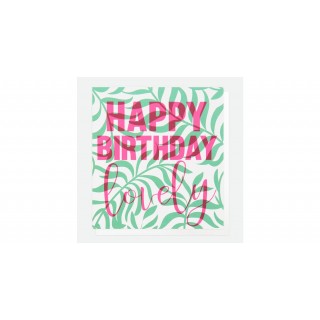 Happy Birthday Lovely Palm Leaves Card