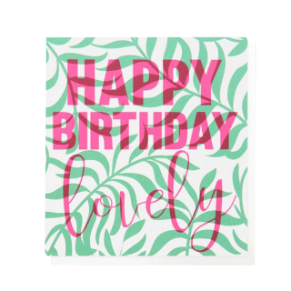 Happy Birthday Lovely Palm Leaves Card