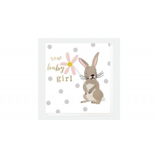Baby Girl Rabbit Card