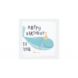 Happy Birthday To You Whale Card