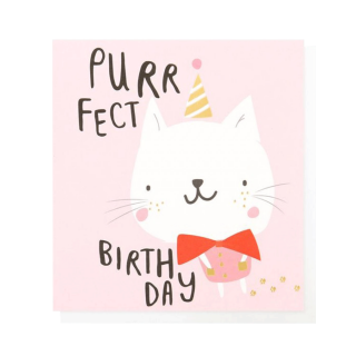 Purrfect Birthday Cat Card