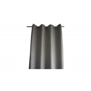 Metallic Jacquard Curtain Grey 135 x 300