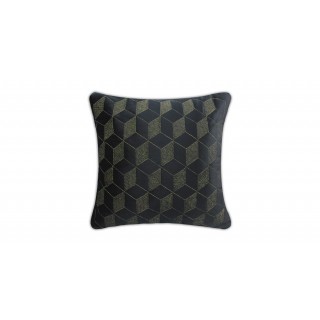 Marcus Embroidered Cushion Grey 45 cm
