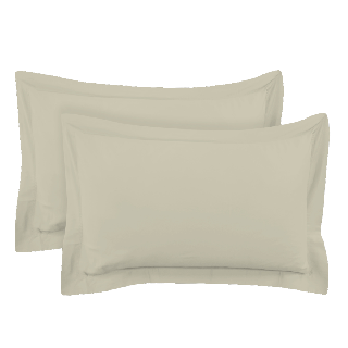 250 Thread Count Cotton Pillowcase Stone 50 x 75 Cm