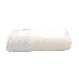 Soft Fleece Bed Throw White 130X170 Cm