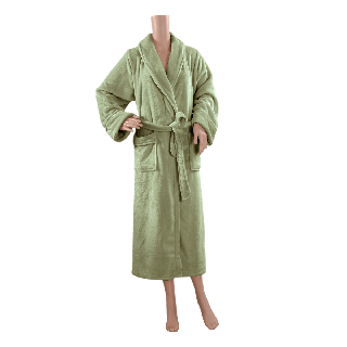Soft Fleece Bed Robe Sage Green Large