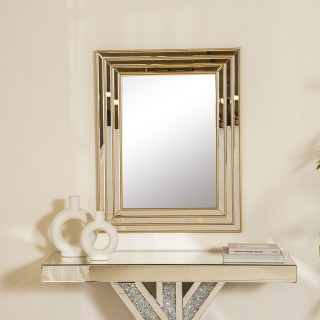 Linear Wall Mirror Gold 74 x 94 Cm