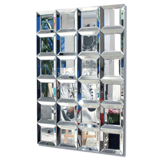 Blocks Wall Mirror Silver 80 x 120 Cm