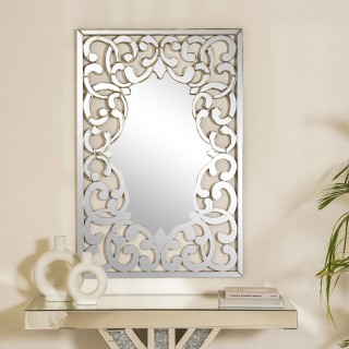 Spring Wall Mirror Silver 80 x 120 Cm