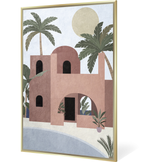 Arabian Framed Prints Beige 60 x 90 Cm