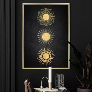 Sunray Framed Prints Gold 80 x 120 Cm