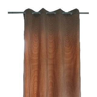 Bamboo Eyelet Curtain Light Terracota