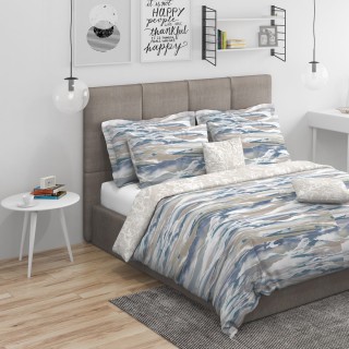 Marla Strip Printed Comforter Set 260 x 240 Cm