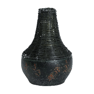 Rattan and Clay Vase 29 cm