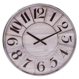 Shiny Clock Silver 45 x 45 Cm