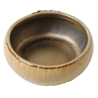 Stone Porcelain Dipping Bowl Gold