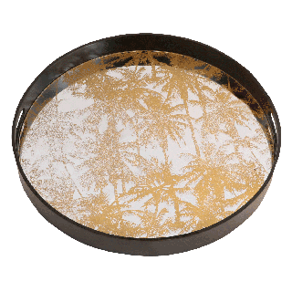 Palmer Mirror Round Tray Gold 43 cm