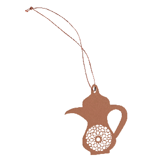 Arabesque / Tea Drink Tag Brown 6x7 cm