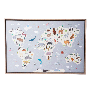 World Map Framed Print