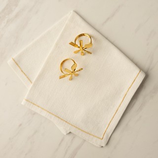 Taft Cutlery Napkin Rings Gold Set