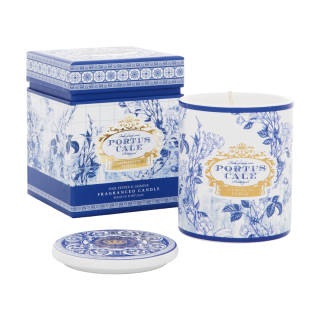 Portus Cale Gold and Blue Candle