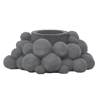 Stones Tealight Holder Grey